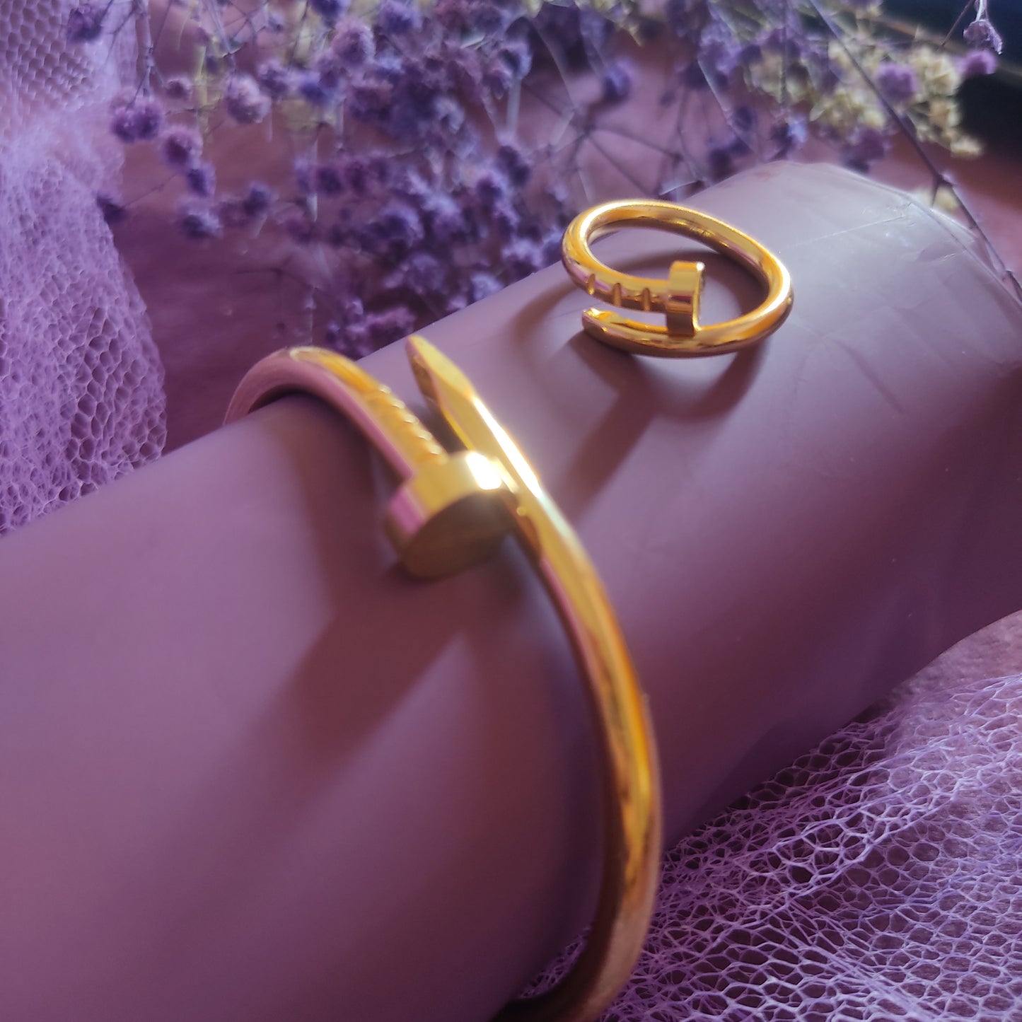 Nail Bangle with Ring