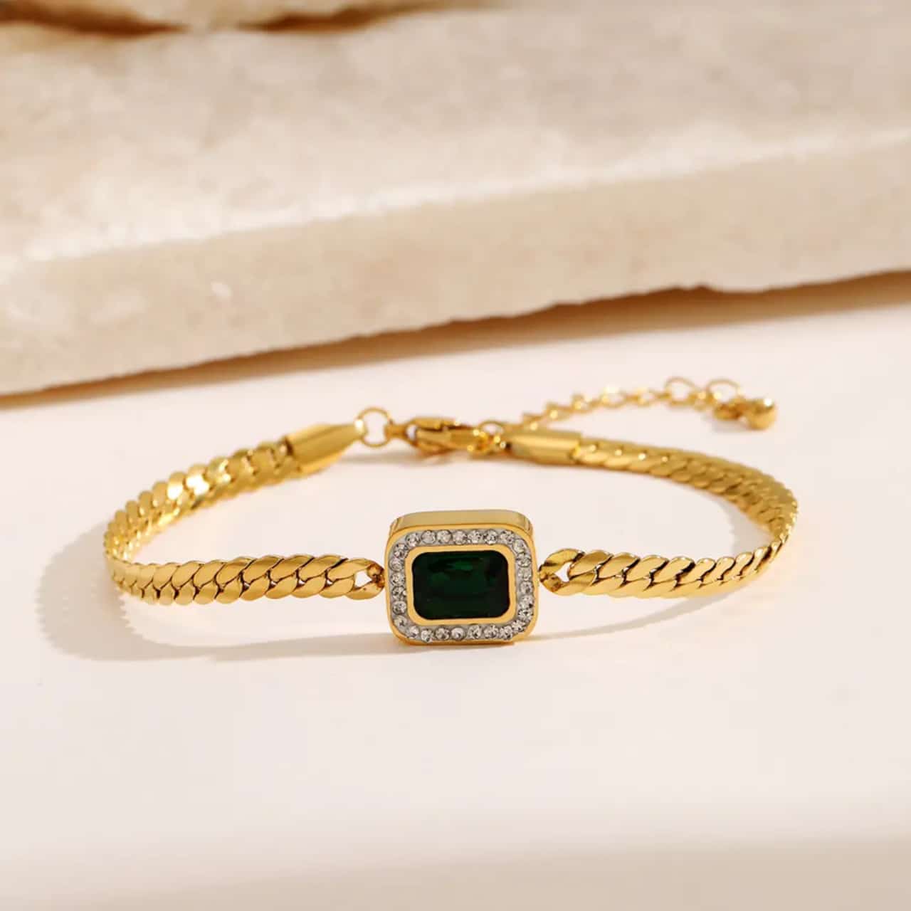 Emerald Stone Bracelet