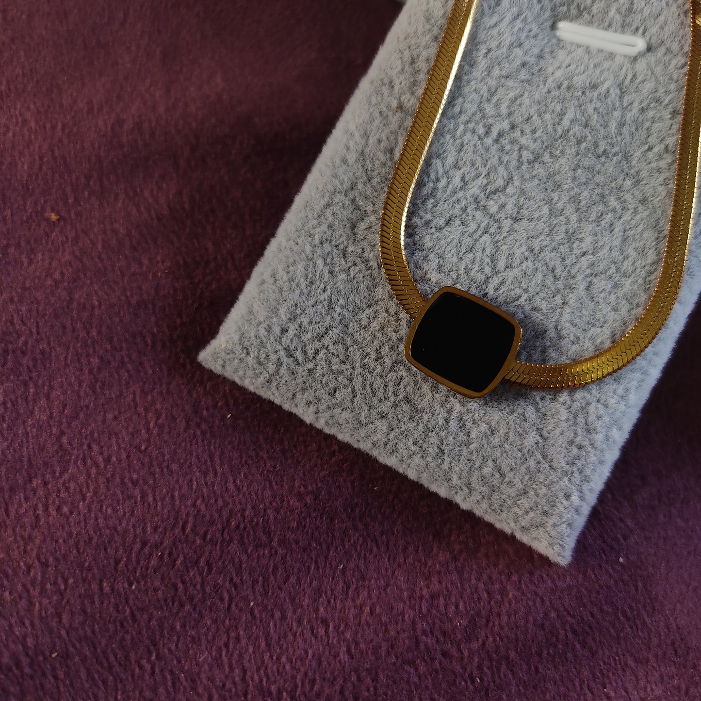 Black Square Necklace