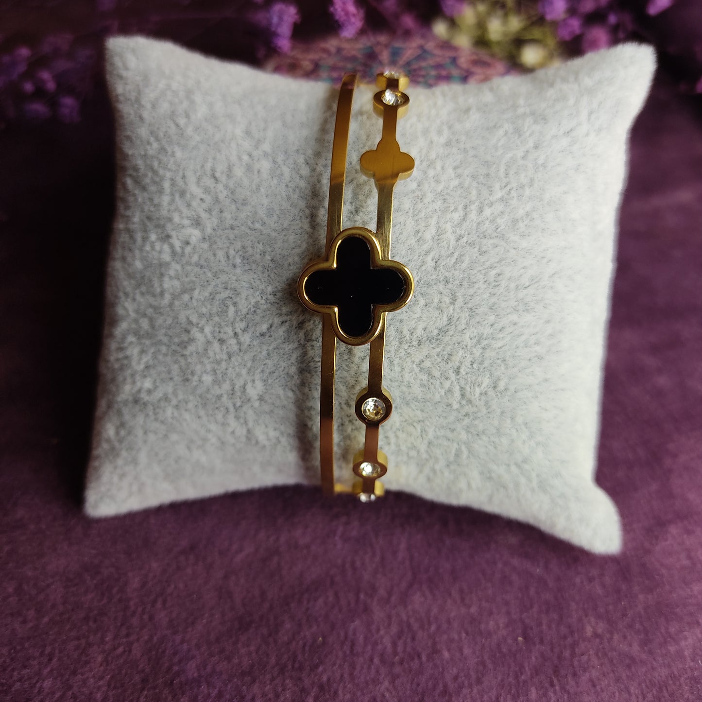 Clover Double Layer Bangle