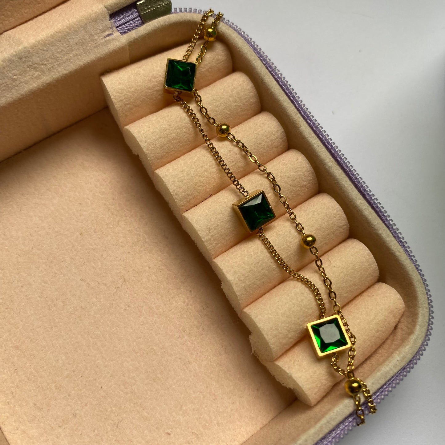 Emerald Chain Bracelet