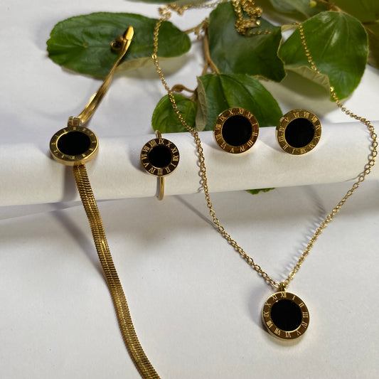 Roman Clock Jewelry Set