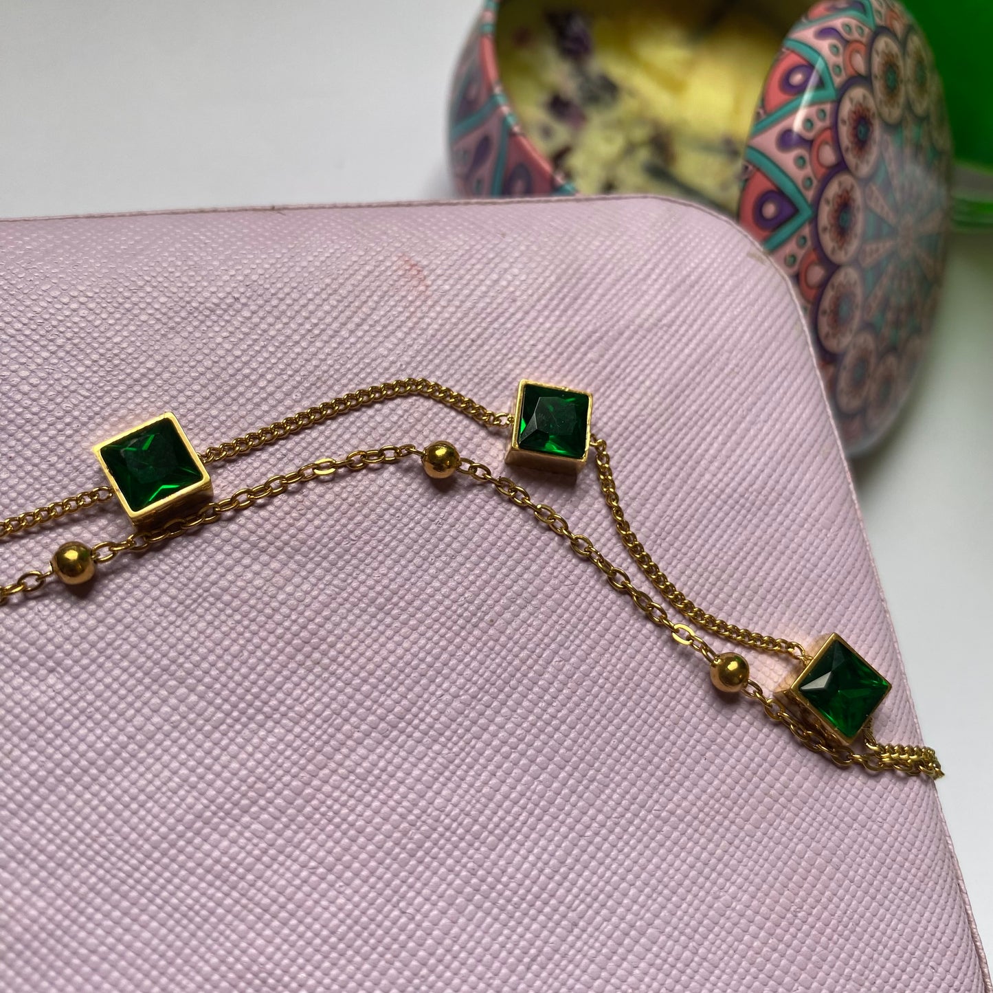 Emerald Chain Bracelet