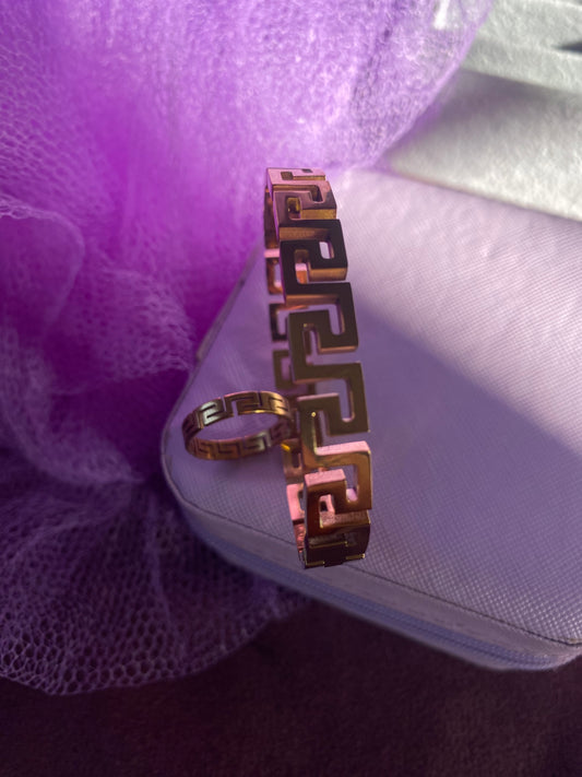 Snake Bangle with Ring
