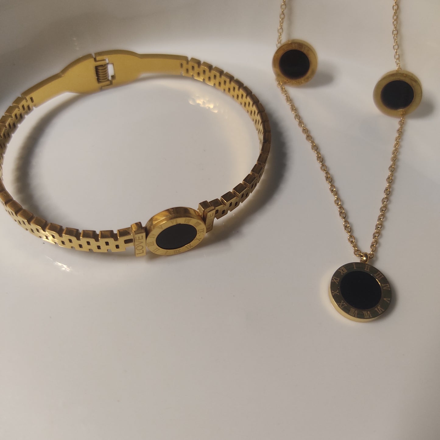 Roman Clock Jewelry Set