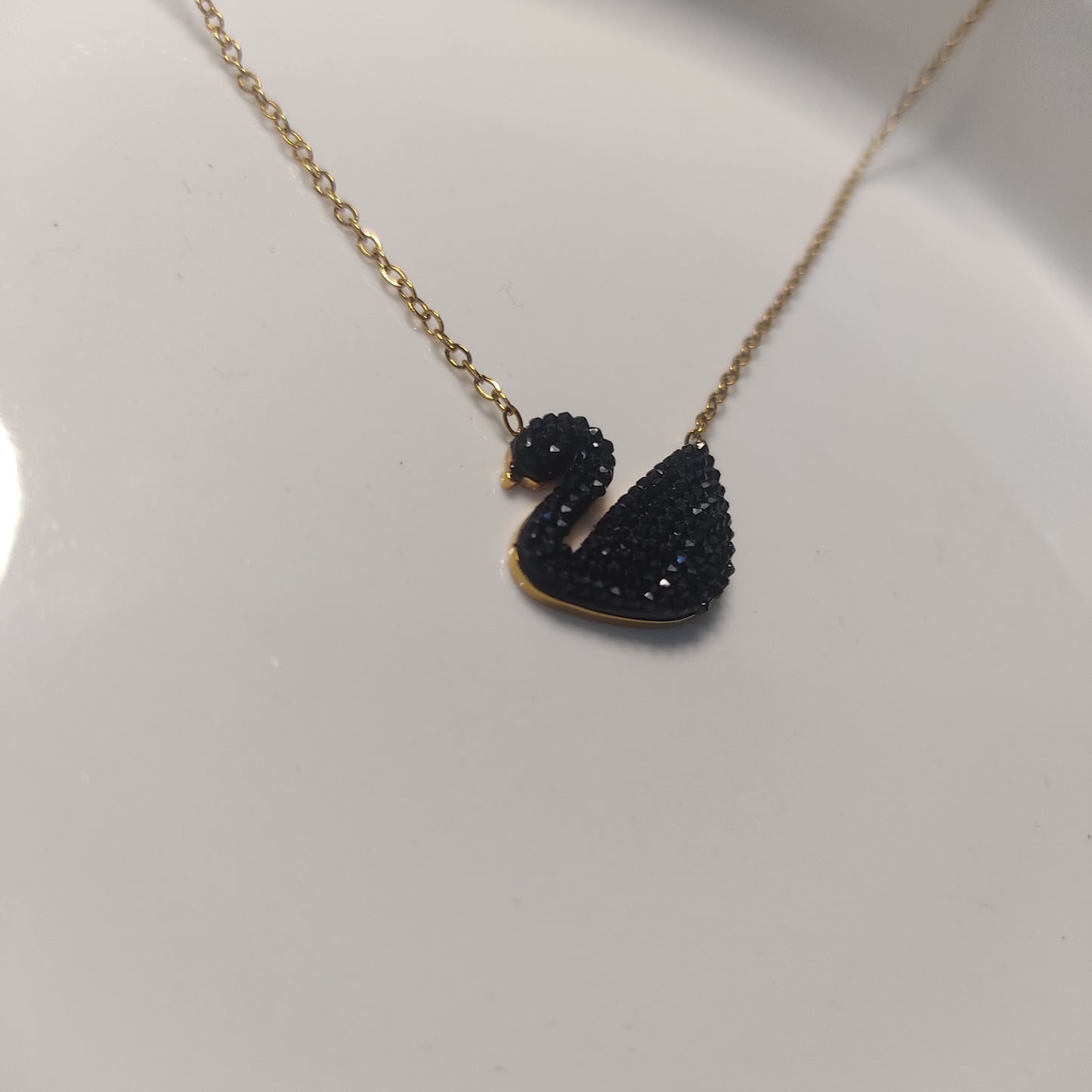 Swan Necklace with Earring