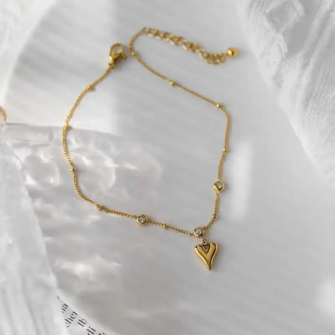 Trendy Heart Anklet