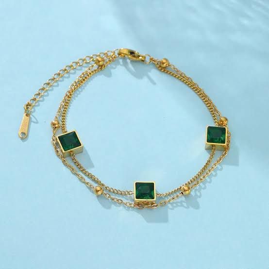 Emerald Chain Bracelet