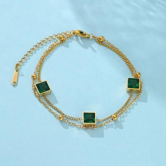 Emerald Chain Bracelet