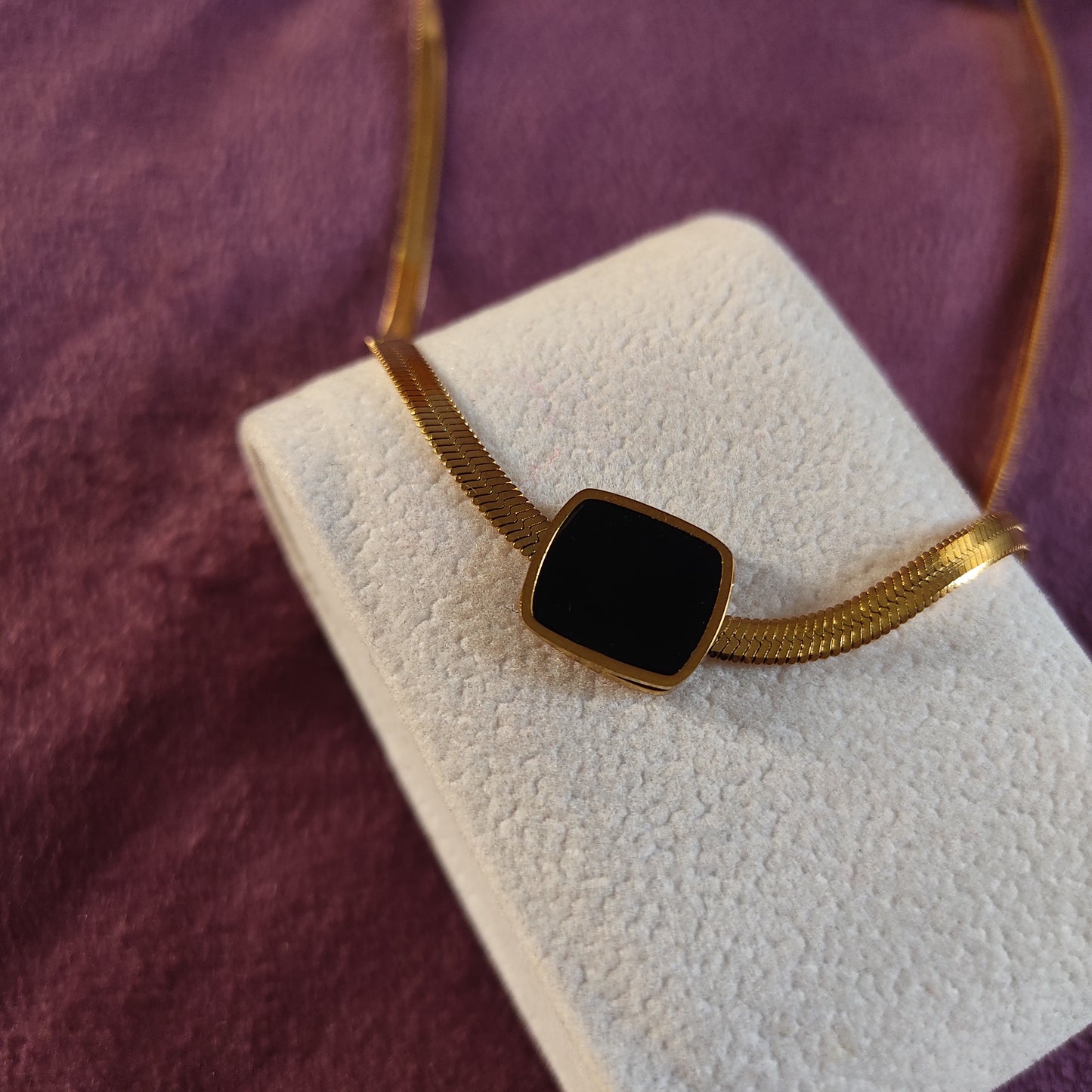 Black Square Necklace