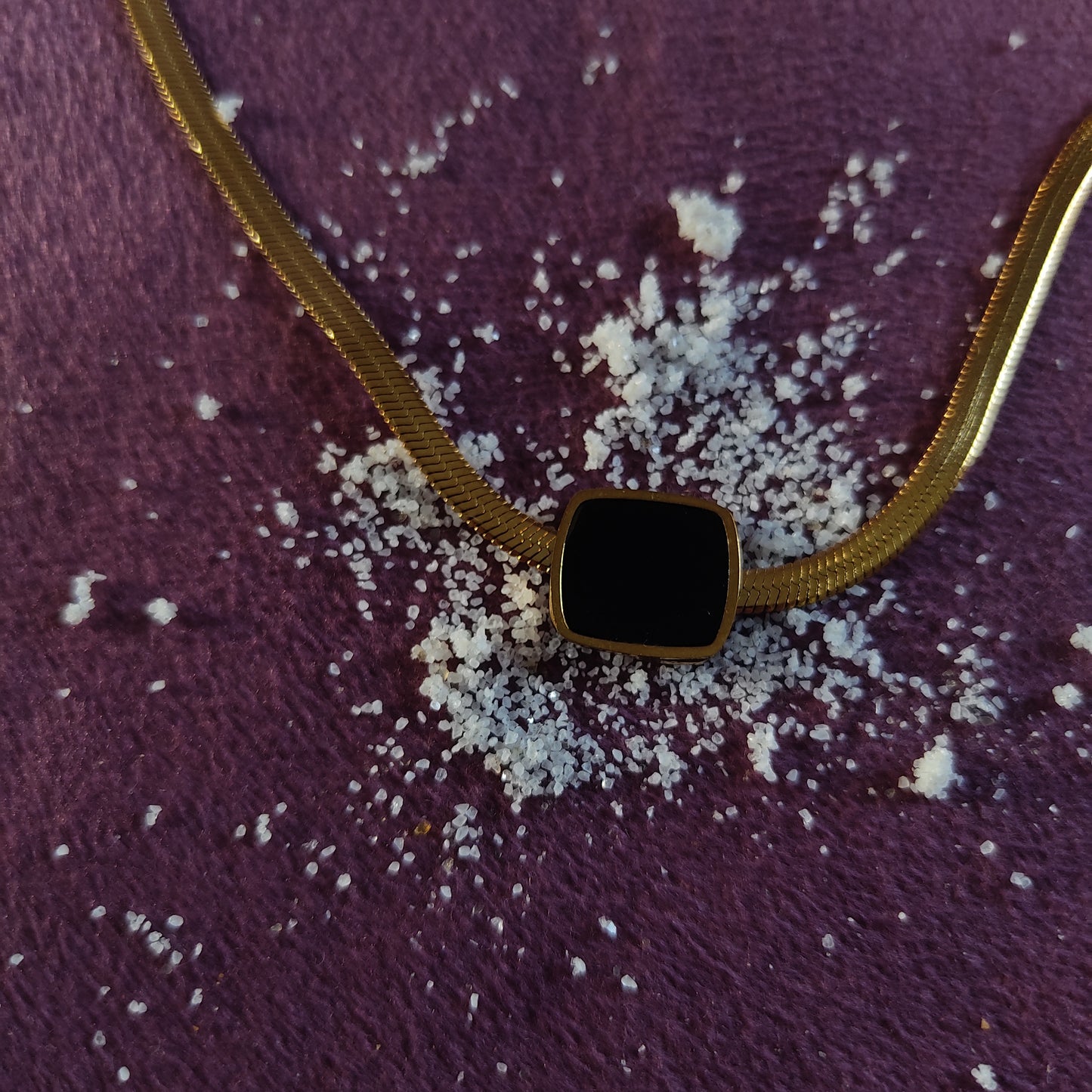 Black Square Necklace